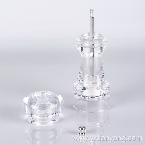 Acrylic manual pepper and salt mill ceramic grinder